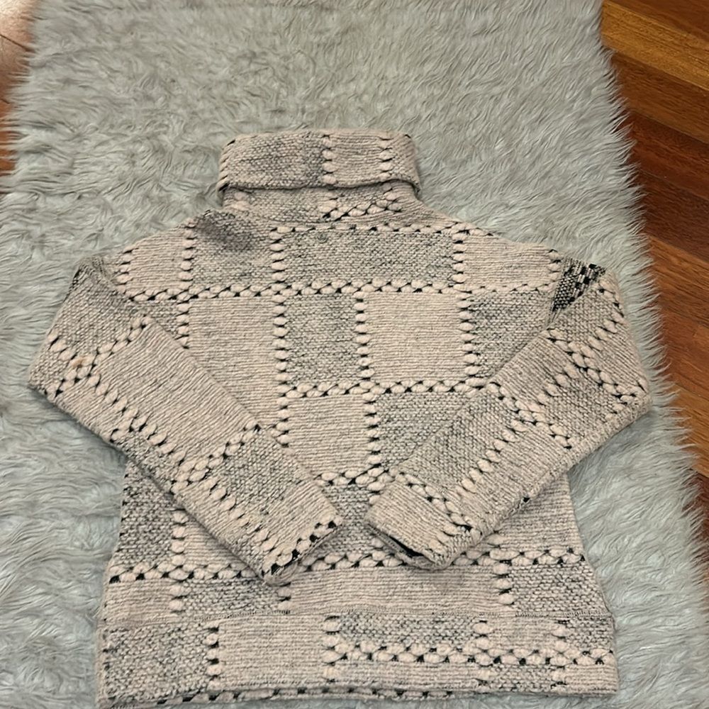Prana light pink and black  Breckenridge wool pullover sweater size xs‎ - Picture 4 of 5